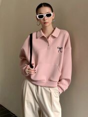 Акція на Світшот жіночий SHEIN GD-00227925 XS Світло-рожевий від Rozetka