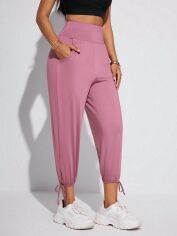 Акція на Спортивні штани жіночі SHEIN GD-00210454 XL Світло-рожеві від Rozetka