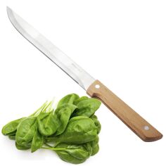 Акція на Нож кухонный для мяса из нержавеющей стали с деревянной ручкой Kamille 5316 від Podushka