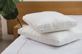 Акція на Подушка Ecotton Premium Line штучний лебединий пух подвійний борт White 50х70 см від Rozetka