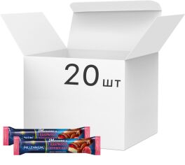 Акція на Упаковка батончиків Millennium Mousse Молочний з мусовою та малиновою начинкою 33 г х 20 шт від Rozetka