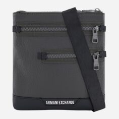 Акція на Сумка планшет через плече чоловіча зі штучної шкіри Armani Exchange 9527154F86301447 Сіра від Rozetka