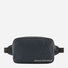 Акція на Сумка на пояс бананка чоловіча зі штучної шкіри Armani Exchange 9527144F87400035 Чорна від Rozetka
