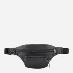 Акція на Сумка на пояс бананка чоловіча зі штучної шкіри Armani Exchange 9526924F88400020 Чорна від Rozetka