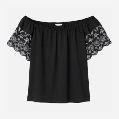 Акція на Топ жіночий H&M XAZ188782ULUW L Чорний з білим від Rozetka