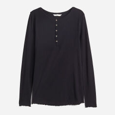 Акція на Лонгслів для годуючих мам довгий H&M Mama XAZ419802YDQN XL Чорний від Rozetka