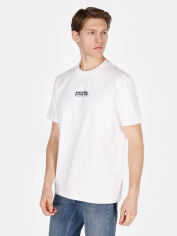 Акція на Футболка бавовняна довга чоловіча Colin's CL1073319OFW XL Off White з принтом від Rozetka