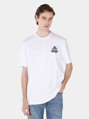 Акція на Футболка бавовняна довга чоловіча Colin's CL1072873WHT 2XL White з принтом від Rozetka