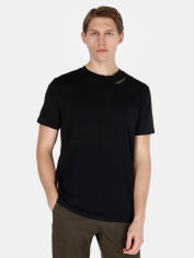 Акція на Футболка бавовняна довга чоловіча Colin's CL1072987BLK XL Black з принтом від Rozetka