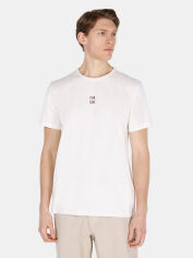Акція на Футболка бавовняна довга чоловіча Colin's CL1072848OFW 2XL Off White з принтом від Rozetka