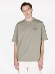 Акція на Футболка бавовняна довга чоловіча Colin's CL1072055LKH M Light Khaki з принтом від Rozetka