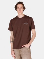 Акція на Футболка бавовняна довга чоловіча Colin's CL1072833BRW 2XL Brown з принтом від Rozetka