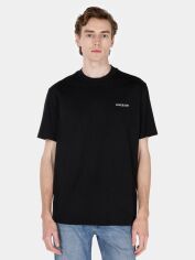 Акція на Футболка бавовняна довга чоловіча Colin's CL1072388BLK XL Black з принтом від Rozetka