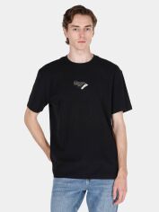 Акція на Футболка бавовняна довга чоловіча Colin's CL1072852BLK 2XL Black з принтом від Rozetka