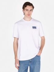 Акція на Футболка бавовняна довга чоловіча Colin's CL1073318WHT XL White з принтом від Rozetka