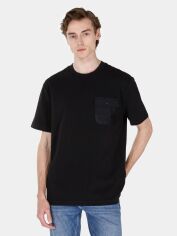 Акція на Футболка бавовняна довга чоловіча Colin's CL1073086BLK M Black від Rozetka
