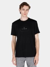 Акція на Футболка бавовняна довга чоловіча Colin's CL1073598BLK S Black з принтом від Rozetka