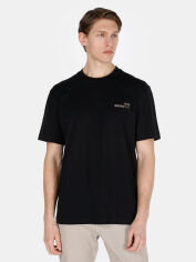 Акція на Футболка бавовняна довга чоловіча Colin's CL1074153BLK XL Black з принтом від Rozetka