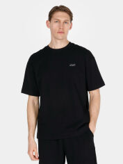 Акція на Футболка бавовняна довга чоловіча Colin's CL1074154BLK XL Black з принтом від Rozetka