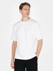 Акція на Футболка бавовняна довга чоловіча Colin's CL1074154OFW 2XL Off White з принтом від Rozetka