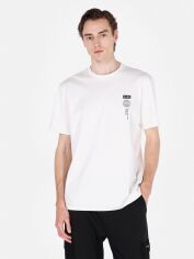 Акція на Футболка бавовняна довга чоловіча Colin's CL1074215OFW XL Off White з принтом від Rozetka