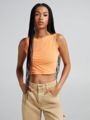 Акція на Топ жіночий Bershka XAZ371818XFIL S Помаранчевий від Rozetka