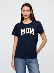 Акція на Футболка бавовняна жіноча GAP 1824974 XL Синя від Rozetka