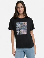 Акція на Футболка жіноча Donna Karan NY (DKNY) 15312788 XL Чорна від Rozetka