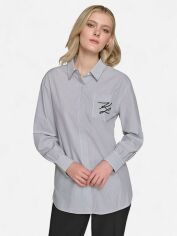 Акція на Сорочка бавовняна жіноча Karl Lagerfeld 269438047 XL Біла від Rozetka