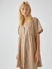Акція на Плаття коротке літнє жіноче Pull & Bear XAZ378764SAVP S Бежеве від Rozetka