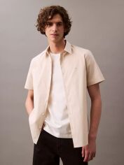 Акція на Сорочка бавовняна літня чоловіча Calvin Klein 336394688 2XL Бежева від Rozetka