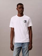 Акція на Футболка бавовняна довга чоловіча Calvin Klein 701848764 XL Біла від Rozetka