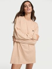 Акція на Нічна сорочка жіноча бавовняна Victoria's Secret 418015939 M/L Бежева від Rozetka