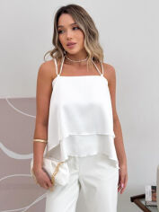 Акція на Топ жіночий ARTKNIT Fashion One Size Білий від Rozetka