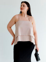 Акція на Топ жіночий ARTKNIT Fashion One Size Тауп від Rozetka