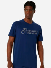 Акція на Футболка довга чоловіча ASICS Asics Logo Ss Tee 2031E188-402 S Синя від Rozetka