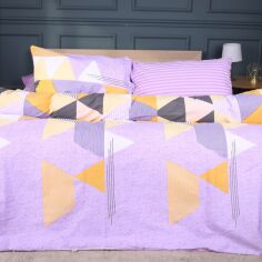 Акція на Комплект постільної білизни Mirson Сімейний 2 x 143 x 210 см 17-0764 Violet Triangles Ranforce Elite від Rozetka