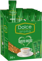 Акція на Кава розчинна Dolce Aroma Gusto Ricco стік 2 г х 25 шт від Rozetka