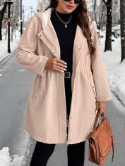 Акція на Куртка демісезонна жіноча SHEIN GD-00203259 3XL Кремова від Rozetka