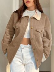 Акція на Куртка демісезонна жіноча SHEIN GD-00215650 L Хакі від Rozetka