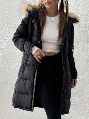 Акція на Куртка демісезонна жіноча SHEIN GD-00203952 L Чорна від Rozetka