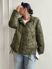 Акція на Куртка демісезонна жіноча SHEIN GD-00207488 0XL Зелена від Rozetka
