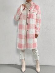 Акція на Пальто жіноче SHEIN GD-00205272 XL Рожеве від Rozetka