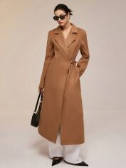Акція на Пальто жіноче SHEIN GD-00204446 L Коричневе від Rozetka