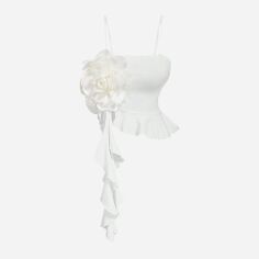 Акція на Топ жіночий SHEIN GD-00219589 S Білий від Rozetka