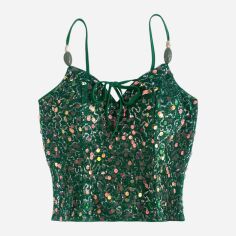 Акція на Топ жіночий SHEIN GD-00206351 XS Зелений від Rozetka