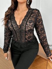 Акція на Топ жіночий SHEIN GD-00215111 0XL Чорний від Rozetka