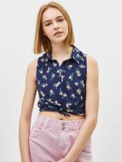 Акція на Топ жіночий Bershka XAZ282096OOTL S Синій від Rozetka