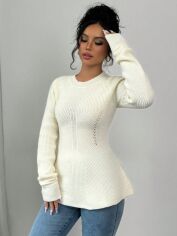Акція на Джемпер жіночий SHEIN GD-00213642 S Кремовий від Rozetka