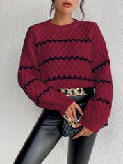 Акція на Джемпер жіночий SHEIN GD-00206287 XS Бордовий від Rozetka